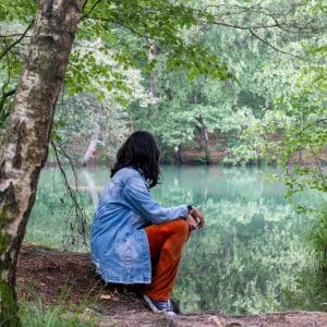 blauwe meer in Drenthe kleur
