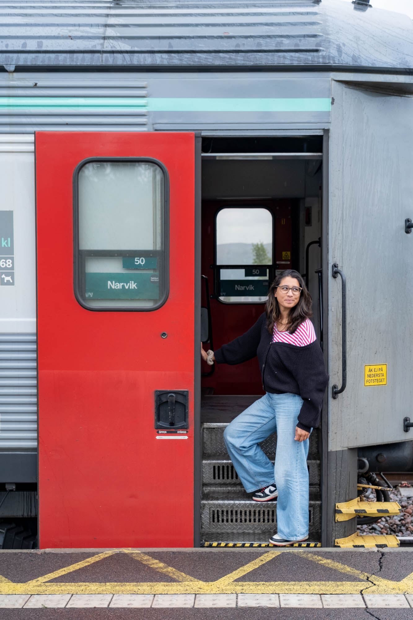 met de trein naar Narvik Noorwegen