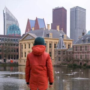 Den Haag met een tiener