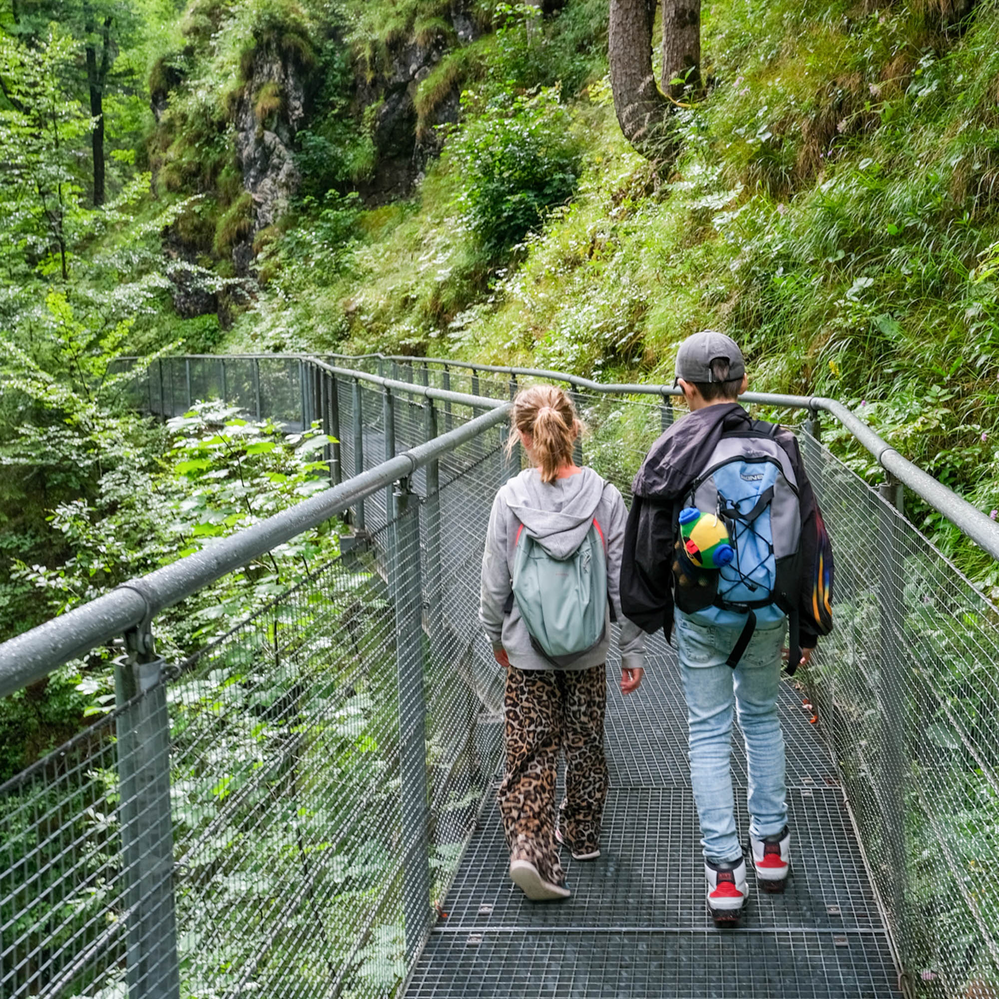 Leutascher Geisterklamm met kinderen